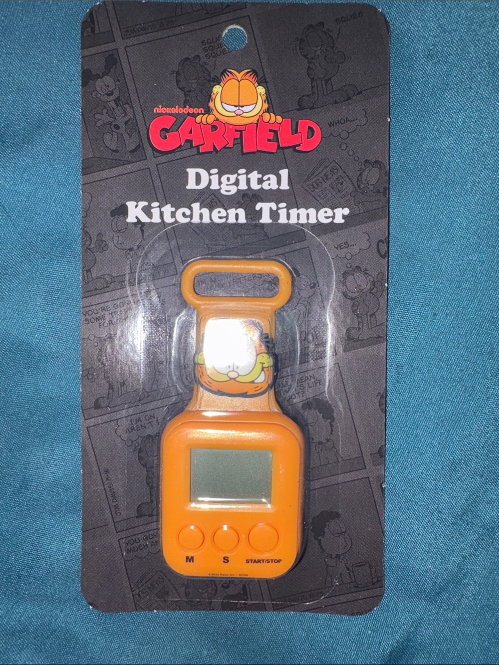 Garfield Digital Kitchen Timer in Bright Orange